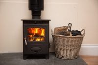 Log burner at The Dairy Capel Colman Cottages Pembrokeshire